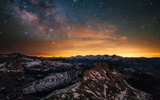 Картинка Yosemite Night Scenery,  Пейзаж,  Ночь,  Yosemite