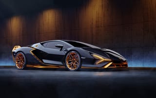 Картинка Lamborghini, Ламборджини, Ламборгини, Sian, люкс, дорогая, машины, машина, тачки, авто, автомобиль, транспорт, спорткар, спортивный, суперкар, черный