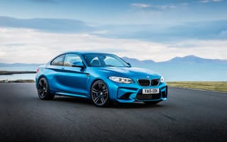 Картинка BMW, бмв, M2, машины, машина, тачки, авто, автомобиль, транспорт, дорога, синий