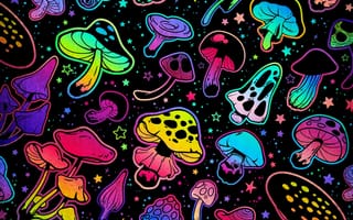 Картинка текстурный, текстурные, текстура, текстуры, паттерн, цветной, разноцветный, цвета, гриб