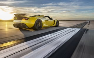 Картинка Хеннесси Веном Гт Спайдер,  гонка,  спортивные автомобили,  Флаг США,  желтый