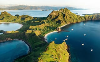 Картинка природа, острова, море, горы, пейзаж, отдых, путешествия