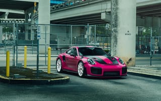 Картинка Porsche 911, Porsche, Порше, машины, машина, тачки, авто, автомобиль, транспорт, розовый