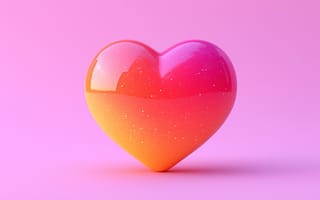 Картинка сердце, любовь, романтика, романтический, 3д, 3d, объем, рендеринг, дизайн, глянцевый, девчачий, для девочек