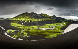 Картинка Исландия, горы, гора, природа, облачно, облачный, облака, тучи