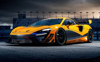 Картинка McLaren, Artura, GT4, Макларен, машины, машина, тачки, авто, автомобиль, транспорт, вид сбоку, сбоку, желтый