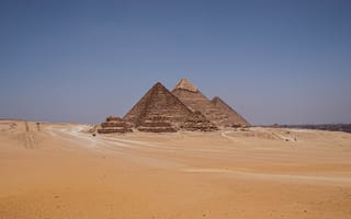 Картинка Египетские пирамиды, пирамида, пирамиды, египетский, древний, история, исторический, пустыня, песок, Гиза, Eгипет, архитектура