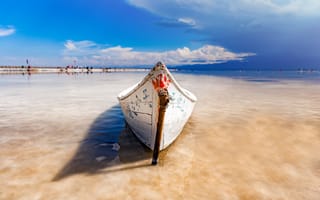 Картинка Лодка на берегу моря,  Пляж,  Берег,  Море,  Лодка