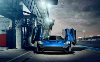 Картинка Форд ГТ,  синий,  гоночные автомобили,  Ле Ман