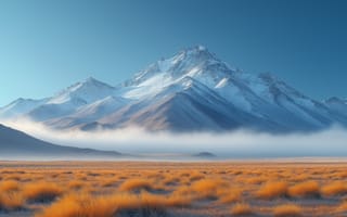 Картинка горы, гора, природа, пейзаж, туман, дымка