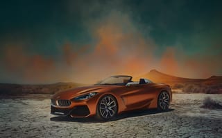 Картинка автомобиль, спорткар, дизайн, пейзаж, пустыня, фото, обои