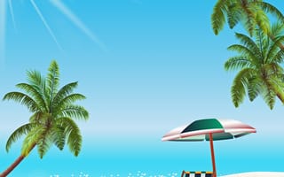 Картинка Солнечный отдых,  4K,  3K,  2K,  Солнце,  Пляж,  Море,  Отдых,  Солнечный