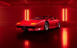 Картинка Ferrari 512, Ferrari, Феррари, машины, машина, тачки, авто, автомобиль, транспорт, люкс, дорогая, современная, спорткар, красный, свечение