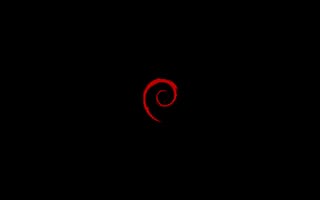 Картинка Small Red Debian Logo on Black,  Черный,  Логотип,  Debian,  Красный,  Small