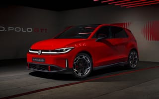 Картинка автомобиль, Volkswagen, ID.Polo, GTI, красный, спорт, дизайн, технология, современный, хэтчбек