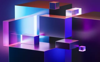 Картинка куб, объем, 3д, 3d, геометрический, фигуры, фигура, абстрактные, фиолетовый