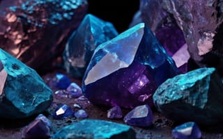 Картинка камень, кристалл, драгоценность, минерал, хрусталь, разные, фиолетовый