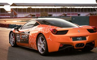 Картинка Ferrari 458 Spider, Ferrari, Феррари, люкс, дорогая, современная, спорткар, машины, машина, тачки, авто, автомобиль, транспорт, оранжевый