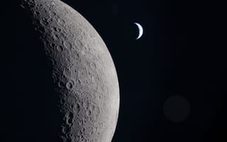 Картинка луна, космос, планеты, небо, астрономия, галактика, фотография
