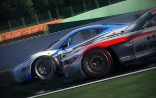 Картинка гонки, автомобили, спорт, скорость, трасса, соревнования, дрифт