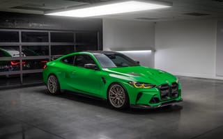 Картинка автомобиль, спорткар, зеленый, BMW, тюнинг, современный, интерьер