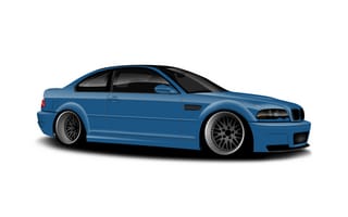 Картинка BMW E46,  7k,  6K,  5K,  4K,  3K,  2K,  M3,  Sportcar,  Drawing,  Белый,  Синий,  E46,  Bmw