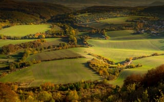 Картинка пейзаж, природа, Тюрингия, Германия, лес, деревья, дерево, осень