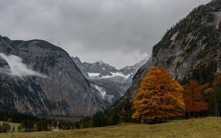 Картинка скала, горы, гора, природа, осень