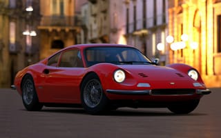 Картинка Ferrari Dino,  Выставка ретро-автомобилей в Люцерне,  4k,  HD,  красный