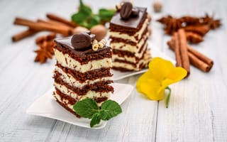 Картинка торт, десерт, шоколад, выпечка, еда, сладости, кондитерские изделия