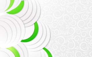 Картинка Circles Green,  Geometric,  Paper,  Бумага,  Геометрия,  Текстуры,  Текстура,  Узор,  Зелень,  Зеленеые,  Круги,  Зеленый,  Circles