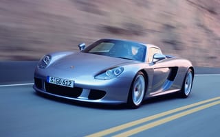 Картинка Porsche Carrera GT, Porsche, Порше, современная, машины, машина, тачки, авто, автомобиль, транспорт, скорость, быстрый, дорога