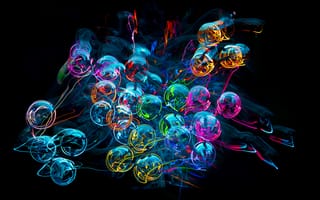 Картинка пузыри, пузырь, шар, круглый, объем, 3д, 3d, фигура, абстрактные, aбстракция, цветной, разноцветный, цвета