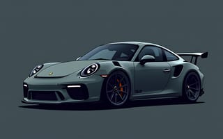Картинка автомобиль, спорткар, Porsche, модель, графика, обои, техника