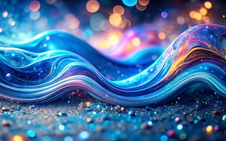 Картинка абстракция, цвета, волны, блики, гладкость, фоны, графика, свет, текстура, космос