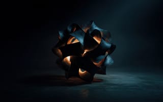 Картинка свет, абстракция, декор, арт, черный, лампа, интерьер