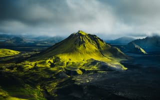 Картинка Майлифедль, Исландия, Пейзаж, Вулкан