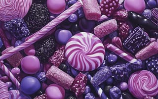 Картинка конфеты, сладости, фиолетовый, десерт, круглый, праздник, радость