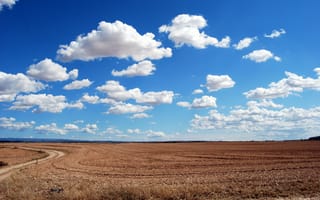 Обои облака, небо, поле