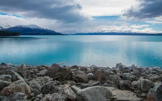 Картинка Новая Зеландия, озеро Пукаки