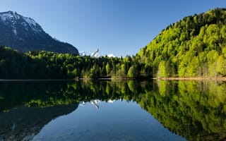 Картинка Оберстдорф, Германия, горы, озеро