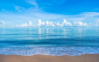 Картинка волна, океан, море, вода, природа, берег, побережье, песок, песчаный, пляж
