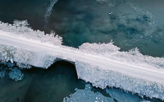 Картинка Ганновер, Нью Гемпшир, США, снег, зима, лед