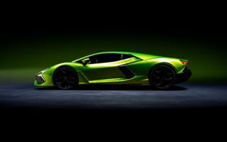 Картинка Lamborghini Revueltor, Lamborghini, Ламборджини, Ламборгини, Revueltor, спорткар, суперкар, люкс, дорогая, машины, машина, тачки, авто, автомобиль, транспорт, вид сбоку, сбоку, зеленый