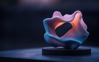Картинка абстрактные, абстракция, геометрический, фигуры, фигура, 3д, 3d, объем, рендеринг, дизайн, AI Art, ИИ арт, цифровое, арт, сгенерированный, AI, ИИ