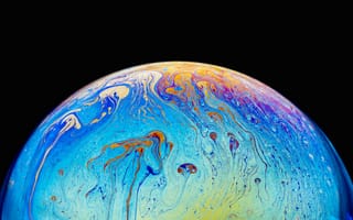 Картинка мыльный пузырь, цвета, абстракция, арт, космос, гладкость, фоновое изображение