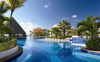 Картинка Мун Палас,  пальмы,  бассейн,  курорт,  путешествие,  туризм,  Лучшие отели 2017,  Мексика,  Канкун