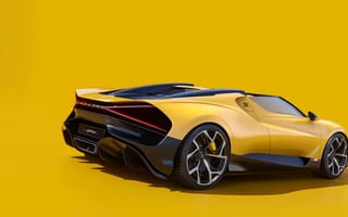 Картинка Bugatti W16 Mistral, Bugatti W16, Bugatti, машины, машина, тачки, авто, автомобиль, транспорт, желтый