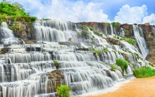 Картинка Пангур Водопад,  Датат,  река,  гора,  водопад,  HD,  4k