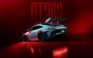 Картинка автомобиль, спорткар, Porsche, GT3RS, красный, обои, техника